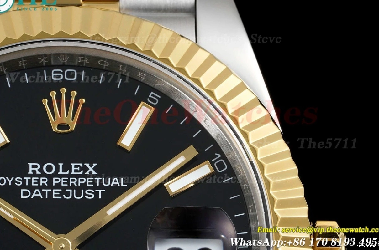 Blk SS VR3235 41MM YG 126333 Jub Datejust Stk GMF 904L 0211